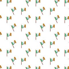 Digital png illustration of red, green and white abstract pattern on transparent background