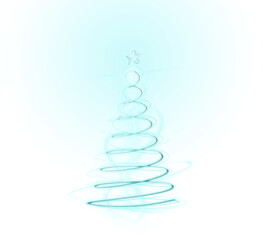 Digital png illustation of christmas tree on transparent background