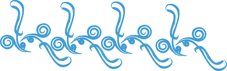 Obraz premium Digital png illustration of blue abstract pattern on transparent background