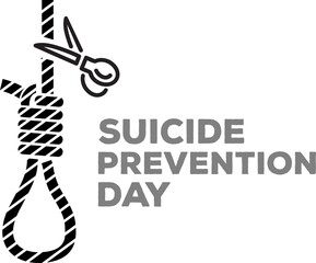 Digital png illustration of suicide prevention day text on transparent background
