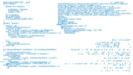 Digital png illustration of blue data processing on transparent background