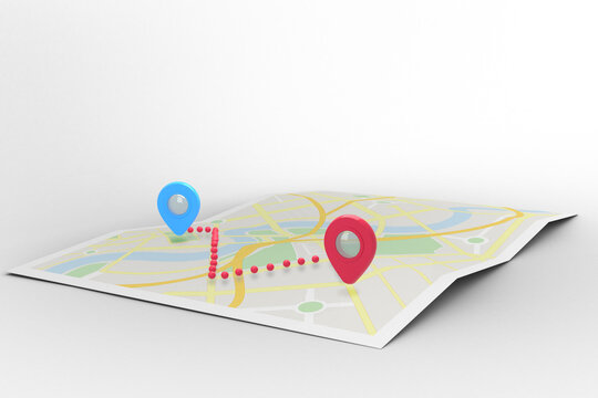 Digital png illustration of map with tags on transparent background