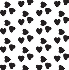 Fototapeta premium Digital png illustration of black hearts on transparent background