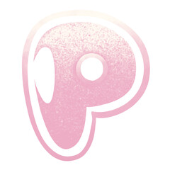 Dreamy Gradients Grain Letter P