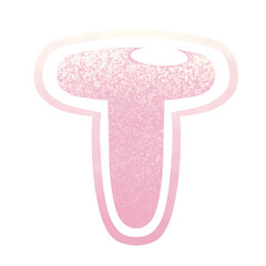 Dreamy Gradients Grain Letter T