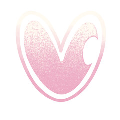 Dreamy Gradients Grain Letter V