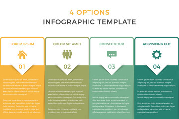 Business infographic design template with four options or steps, process, workflow template, vector eps10 illustration