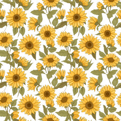 background with yellow flowers generative AI