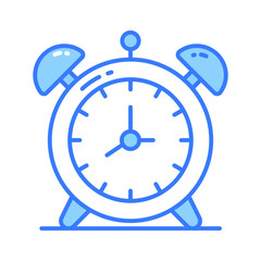 Fototapeta na wymiar Trendy icon of alarm clock in editable style, easy to use and download
