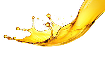 Cooking Olive pale yellow oil swirl splash isolated on clean png background, engine motor fuel oil for vehicles, liquid flowing in form of wave,  with Generative Ai.