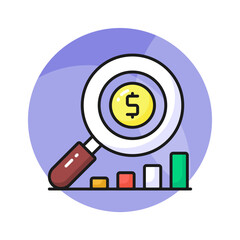 Business analysis icon in trendy style, isolated on white background