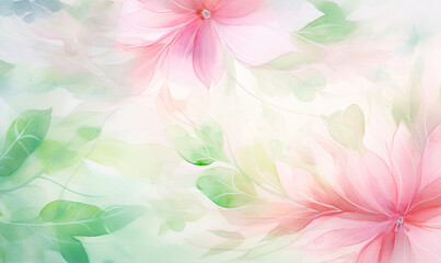 Fototapeta na wymiar watercolor floral pastel background, for design, texture, pattern