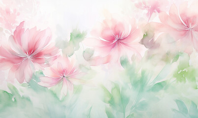 watercolor floral pastel background, for design, texture, pattern