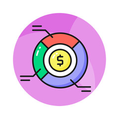 Grab this carefully crafted icon of financial analysis, business analysis vector