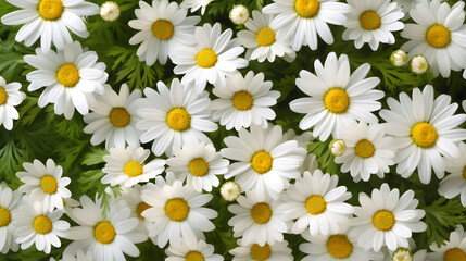 Beautiful group of daisy flowers background - obrazy, fototapety, plakaty