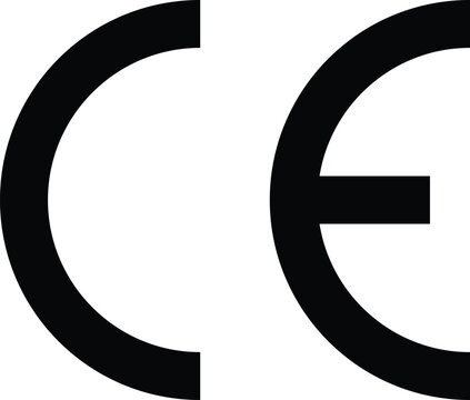 CE mark symbol . European Conformity certification mark . vector