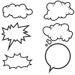 set of call-out message balloons for design 