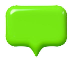 3d green speech bubble