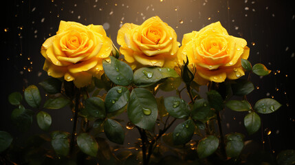 Yellow roses banner