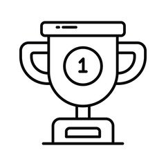 Creatively designed flat icon of trophy in editable style, achievement trophy vector design