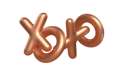 Gold 3d xoxo
