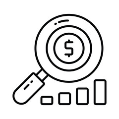 Business analysis icon in trendy style, isolated on white background