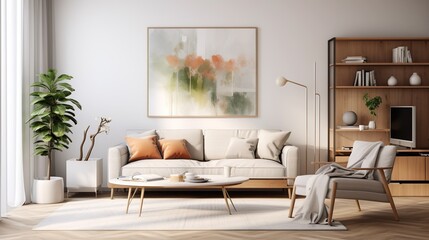 Modern living room interior and sofa
