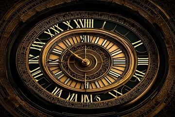 Obraz premium Antique clock face, Generated using AI