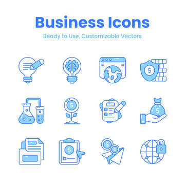 Check this creatively designed business vectors set, easy to use and download