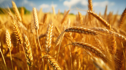 A field of golden wheat, Background, Illustrations, HD