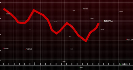 Image of data processing over black background