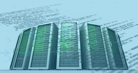 Image of data processing over computer servers