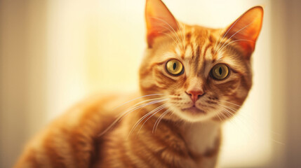 Perfect Photo of a ginger cat, Illustrations, generative AI 