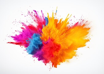Chromatic Burst: Mesmerizing Explosion of Colorful Powder. Generative Ai"