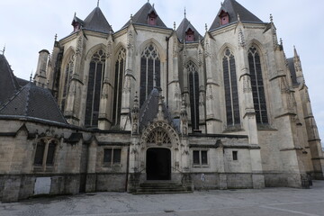 Gothic church facade.
