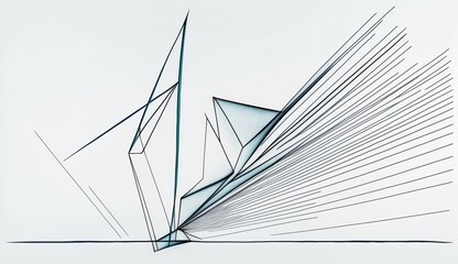 Fototapeta premium one-line drawing with wonderful decor