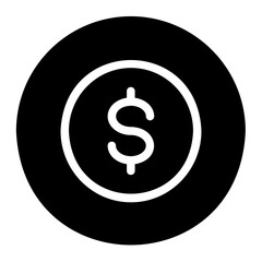 Fototapeta premium dollar glyph icon