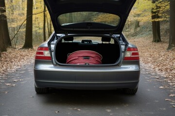 Fototapeta na wymiar spare tire mounted on a cars trunk