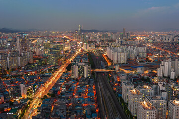 서울 구로 남산타워 야경