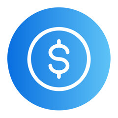dollar gradient icon