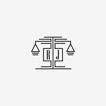 recommend clip art: RJ Initials Law Firm logo and icon design template vector stock Illustration