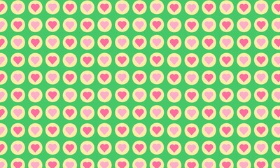 A heart background image overlaid with beautifully arranged circles.