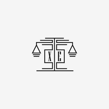 recommend clip art: XE Initials Law Firm logo and icon design template vector stock Illustration