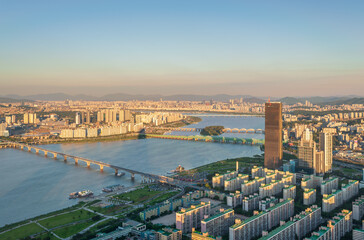 서울 여의도 63빌딩 한강 