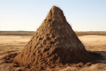 soil particles surrounding the anthill structure - obrazy, fototapety, plakaty