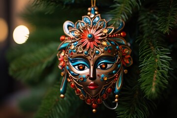 unique handmade ornaments on a christmas tree