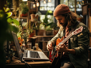 Learning to play musical instruments through virtual music lessons: Individuals online.