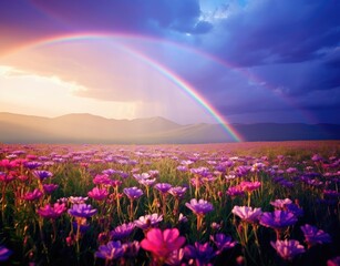 Wildflowers and rainbows