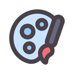 art flat line icon