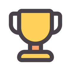 trophy flat line icon